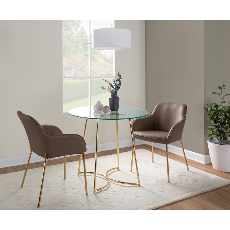 Silver Orchid Galotti Gold Upholstered Dining Chair (Set of 2)