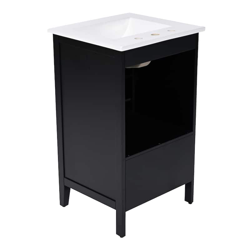 Christopher Knight Home Lysera 20" Bathroom Vanity with Ceramic Sink - 20.00" Lx 18.5" W x 34" H