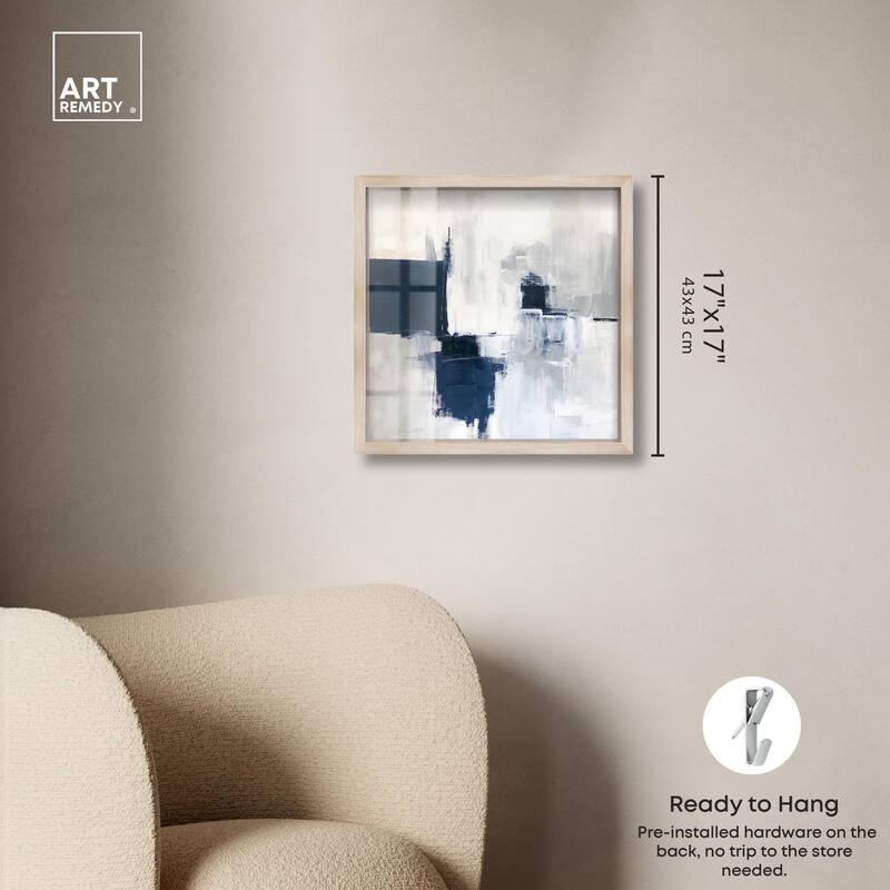 Porcelain Blue on White I Shadowbox by Art Remedy