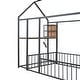 preview thumbnail 13 of 30, Metal House Bed Frame with Functional Desk Power Outlets and USB Ports