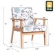 preview thumbnail 3 of 9, Costway Modern Accent Armchair Fabric Lounge Chair w/Rubber Wood Leg - Multi Color