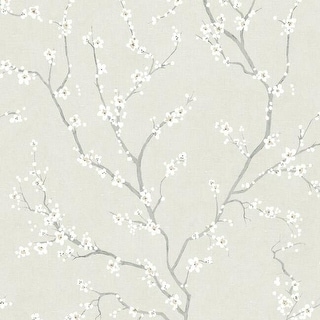 RoomMates Cherry Blossom Peel and Stick Wallpaper Cream - Bed Bath ...