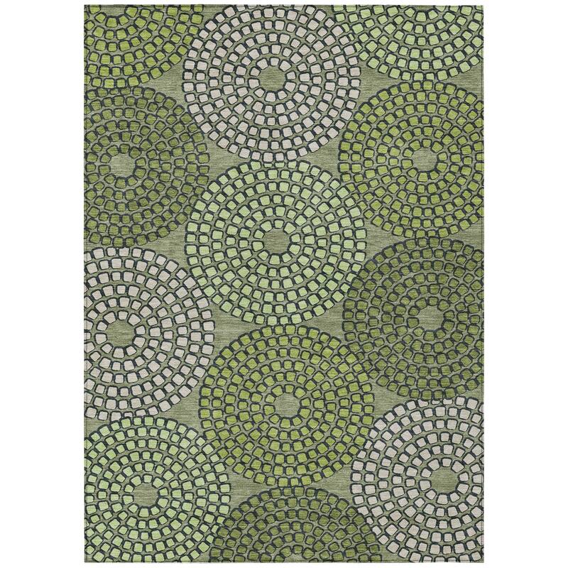 Machine Washable Indoor/ Outdoor Chantille Contemporary Geo Rug