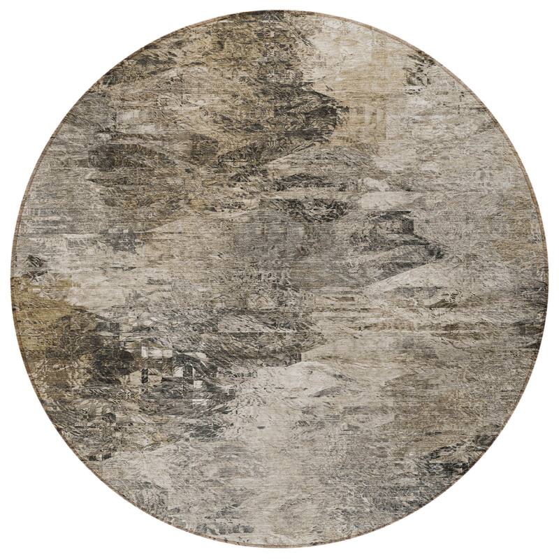 HomeRoots Abstract Transitional Rectangle Outdoor Rug