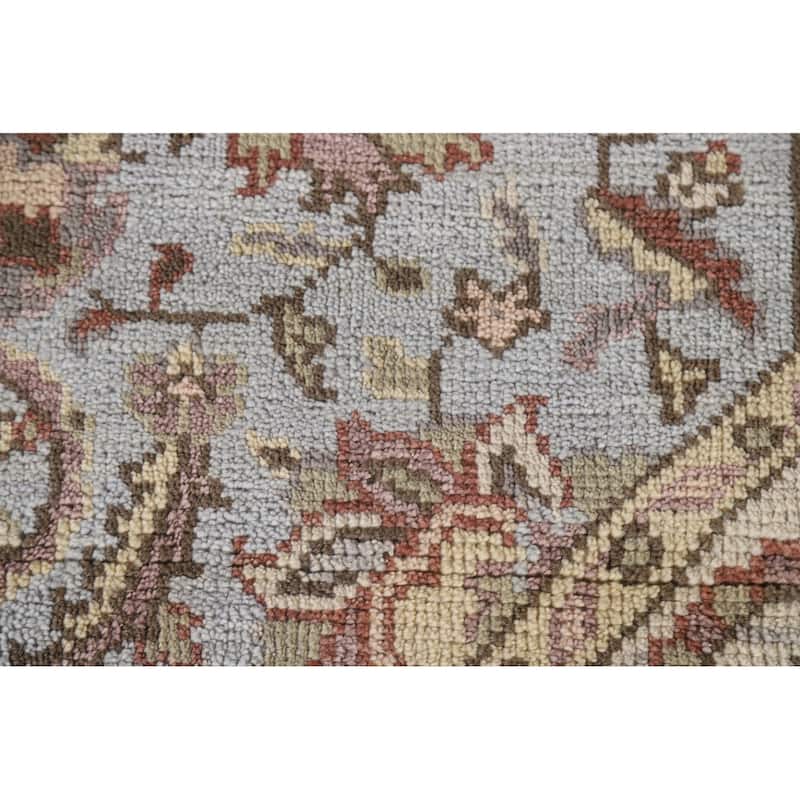 Heriz Serapi Oriental Octagon Rug Handmade Wool Carpet - 6'0"x 5'10"