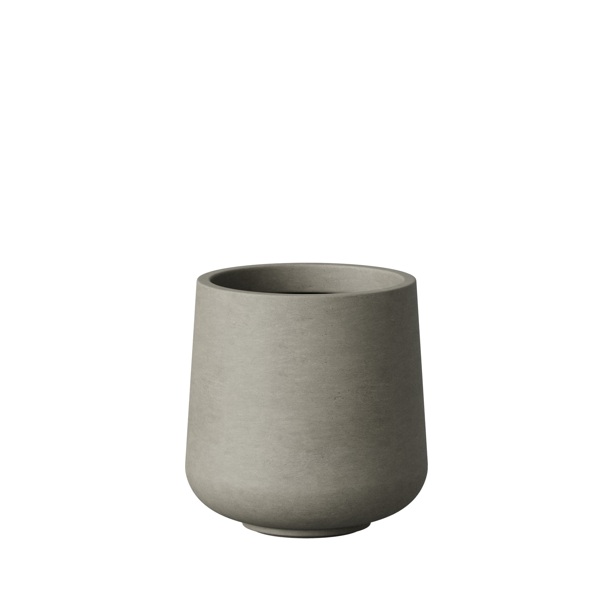 Smooth Modern Concrete Planter, Sturdy Cement Pot for for Patio & Garden Decor - 11.5" W x 13" H