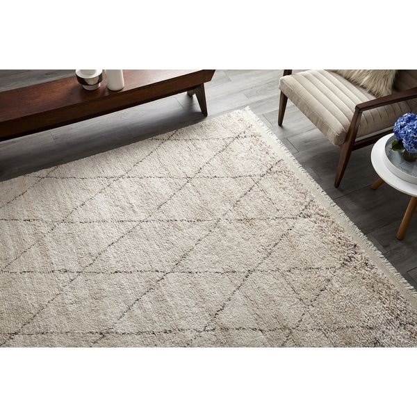 Shaggy Moroccan Bohemian Hand Knotted Area Rug. Opens flyout.