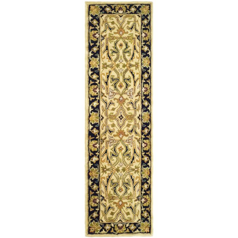 SAFAVIEH Handmade Heritage Abc Traditional Oriental Wool Rug - 2'3" x 12' Runner - Ivory/Black