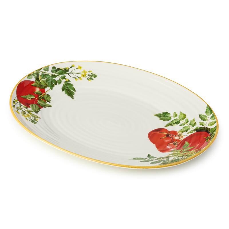 Certified International Pomodoro Oval Platter 16" x 12" - 16"W x 12"D x 1.5"H