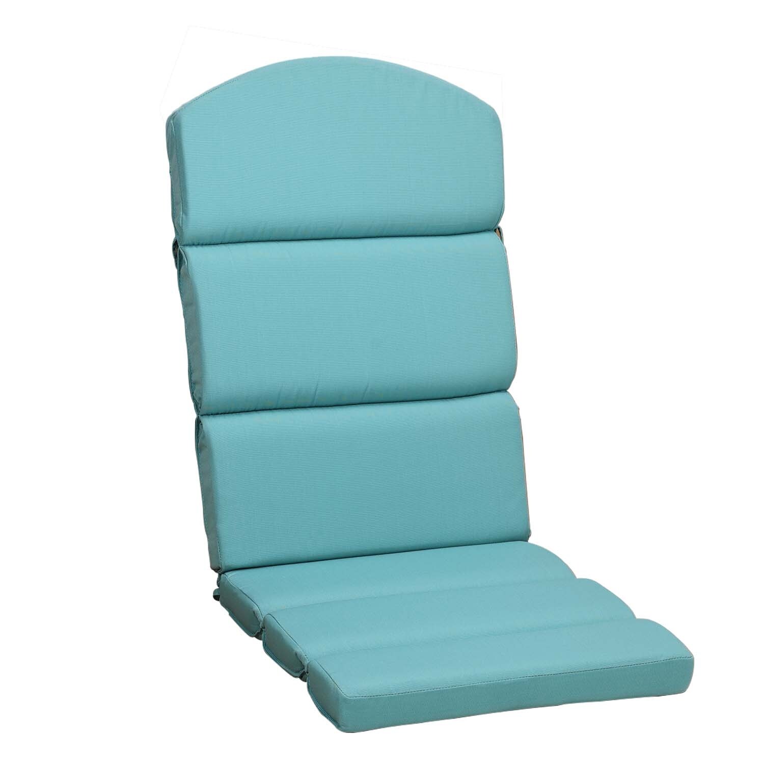 Aoodor Patio Chair Cushion Set of 2 High Back Adirondack Patio Cushions with Ties Dark Grey