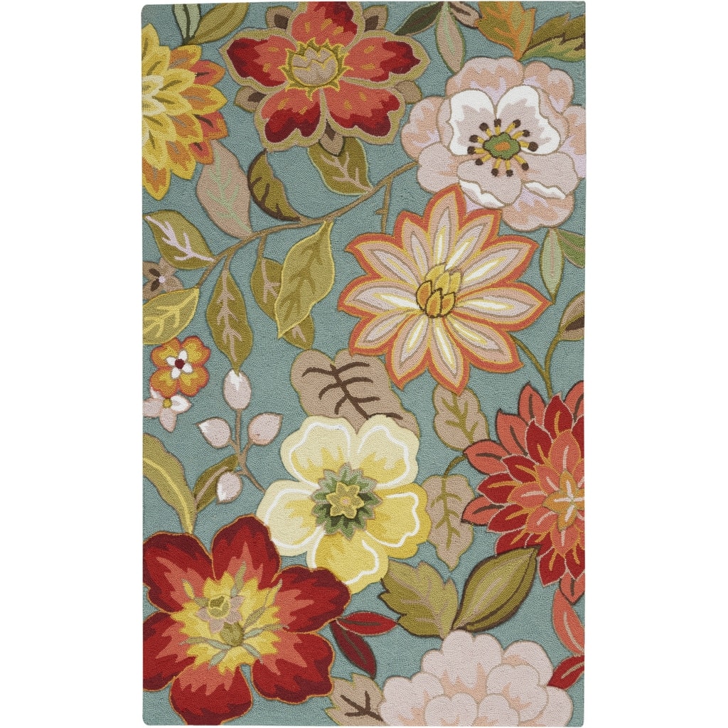 Runu Floral Area Rug By HomeRoots - 4' x 6'