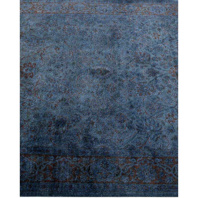 Overdyed, One-of-a-Kind Handmade Area Rug - Gray - 4' 1" x 6' 4"