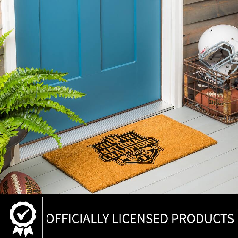 28 in. x 16 in. Indiana University CFP National Champions Coir Door Mat - 28" x 16"