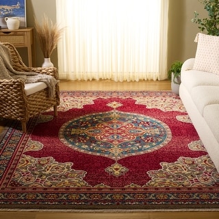 SAFAVIEH Kashan Ricia Oriental Rug with Fringe