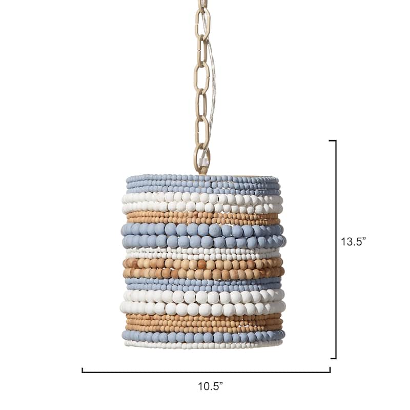 Jamie Young Strand 1-Light Wood Beaded Pendant