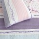 preview thumbnail 9 of 9, Cozy Line Home Fashions Stripped Floral Vine Star Butterfly Ruffle Embroidered Pink Purple Cotton Quilt Bedding Set