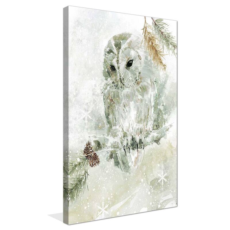 "Winter Lodge Owl" by Carol Robinson Print on Canvas