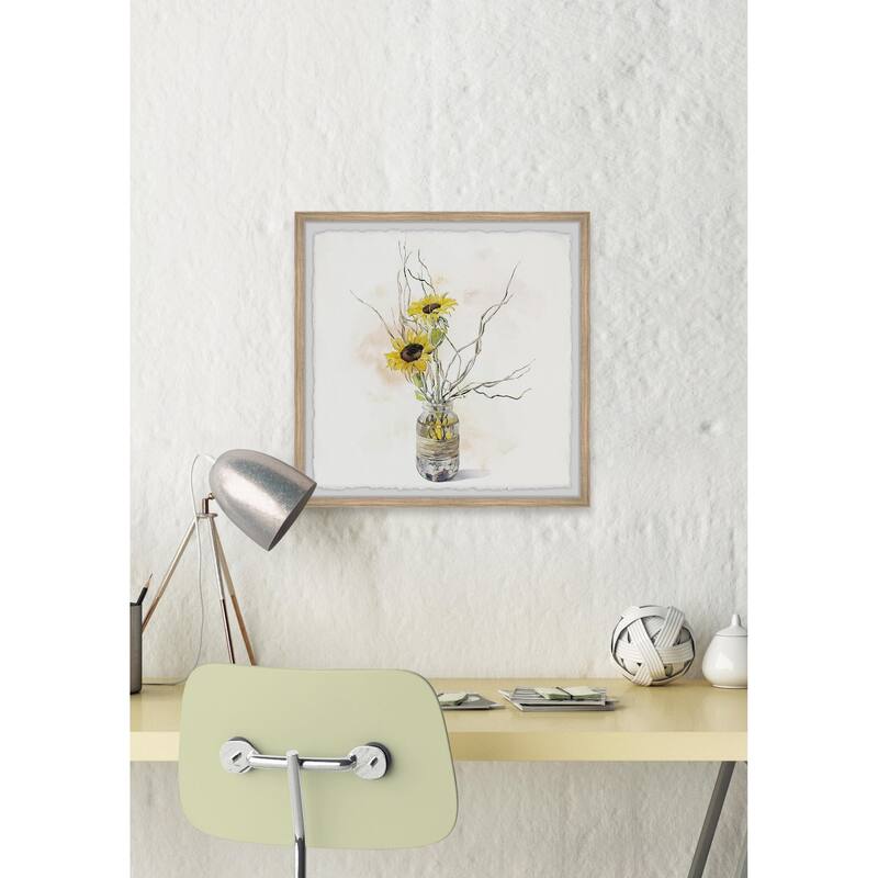 Sunflower Bloom II Framed Wall Art, Floral Delight - A Blooming Accent for Your Living Space