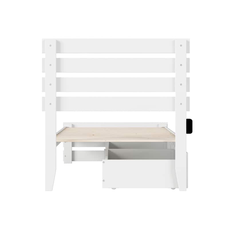 Oxford Bed with Footboard and USB Turbo Charger with 2 Drawers