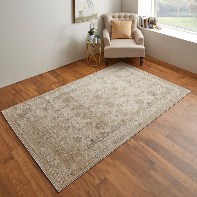 Wyllah Traditional Diamond Area Rug
