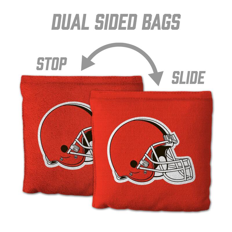 Cleveland Browns NFL Dual Sided Pro Stop & Slide Cornhole Bags