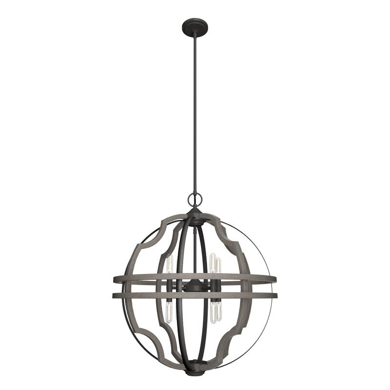 Hunter 25" Stone Creek 8-Light Pendant - Entry, Dining Room, Kitchen Island - Modern Farmhouse, Rustic, Transitional