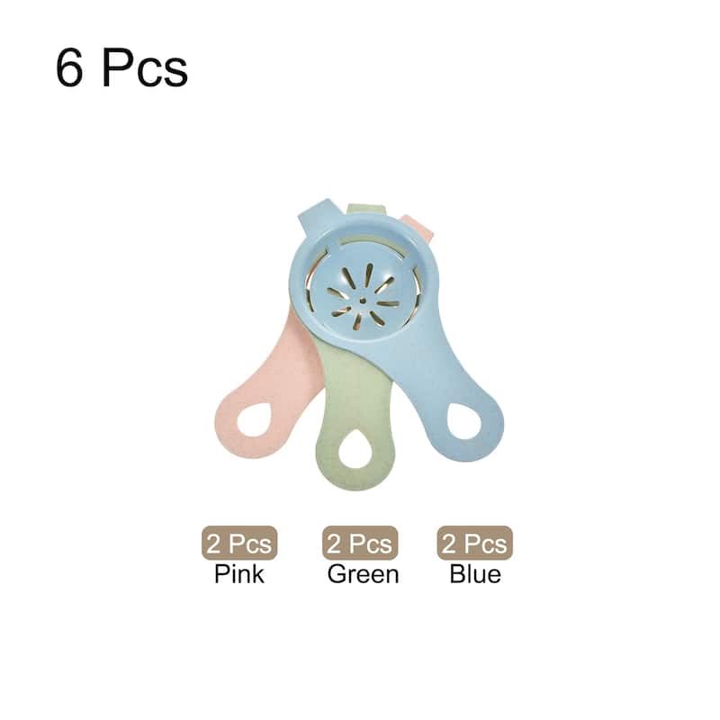 Egg Separator 6 Pcs Plastic Egg Yolk Separator Kitchen Cooking Tool - Blue/Green/Pink