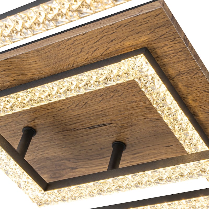 Dual Frame Rectangular Integrated LED Flush Mount Ceiling Light - Dia.40.55-in