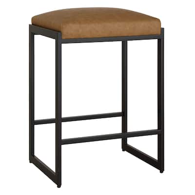 Uttermost Atticus Black Counter Stool - 14.25"D x 17.75"W x 25.75"H