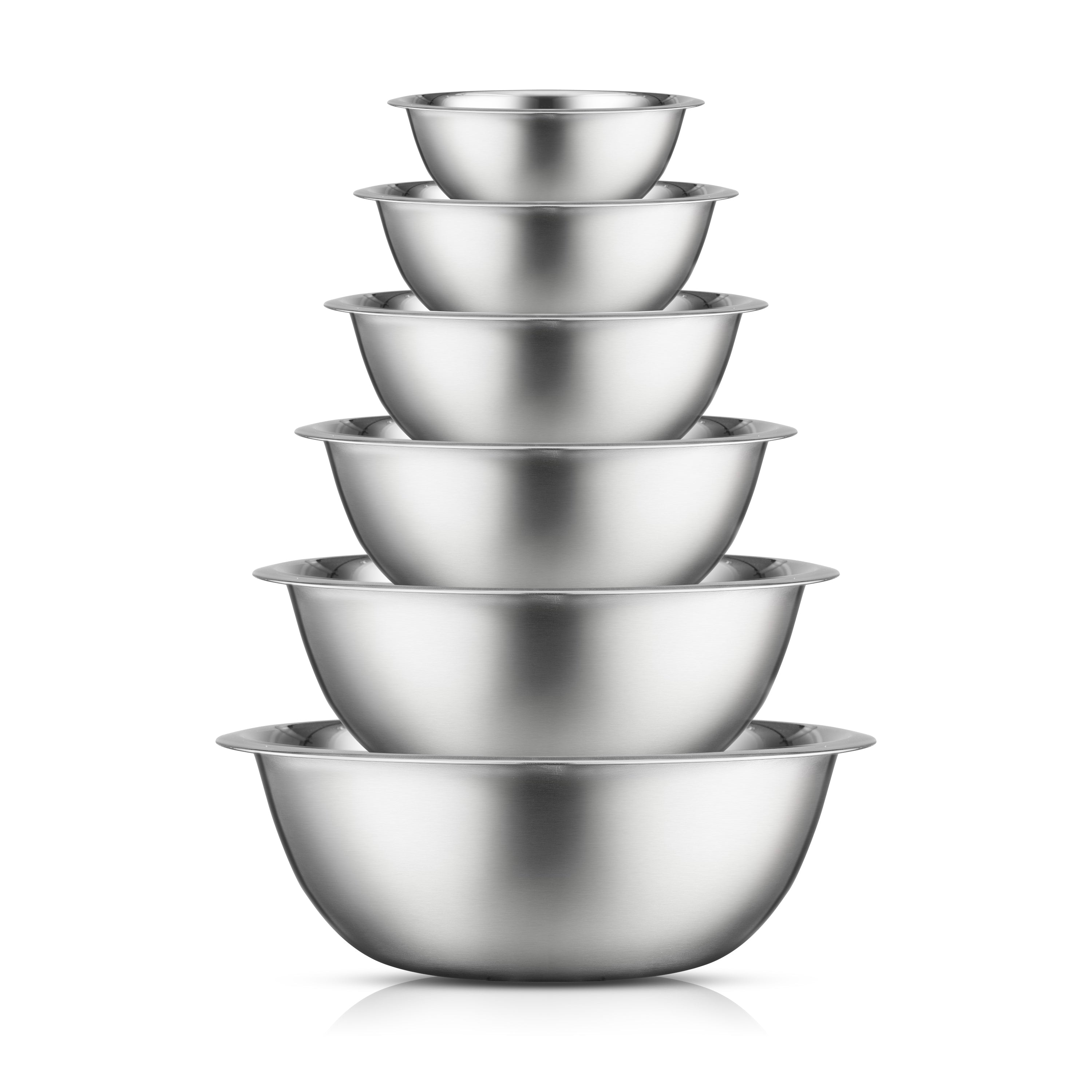 JoyJolt Stainless Steel Food Kitchen Mixing Bowl - Set of 6 - Bed Bath &  Beyond - 36411669