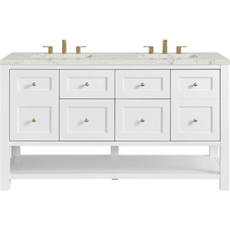 James Martin Vanities 330-V60D-FVSL Breckenridge 60" Free Standing - Bright White