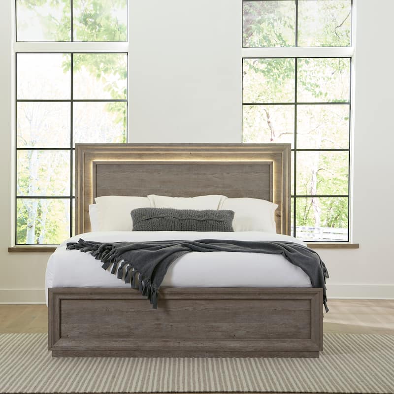 Horizons Graystone Queen Panel Bed - Graystone