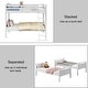 preview thumbnail 22 of 33, Costway Twin Over Twin Bunk Bed Convertible 2 Individual Beds Wooden