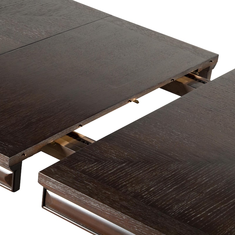 Furniture of America Chase Modern 7-Piece Extendable Solid Wood Dining Set