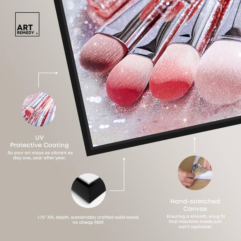 Brush Collection Blush Canvas by Art Remedy