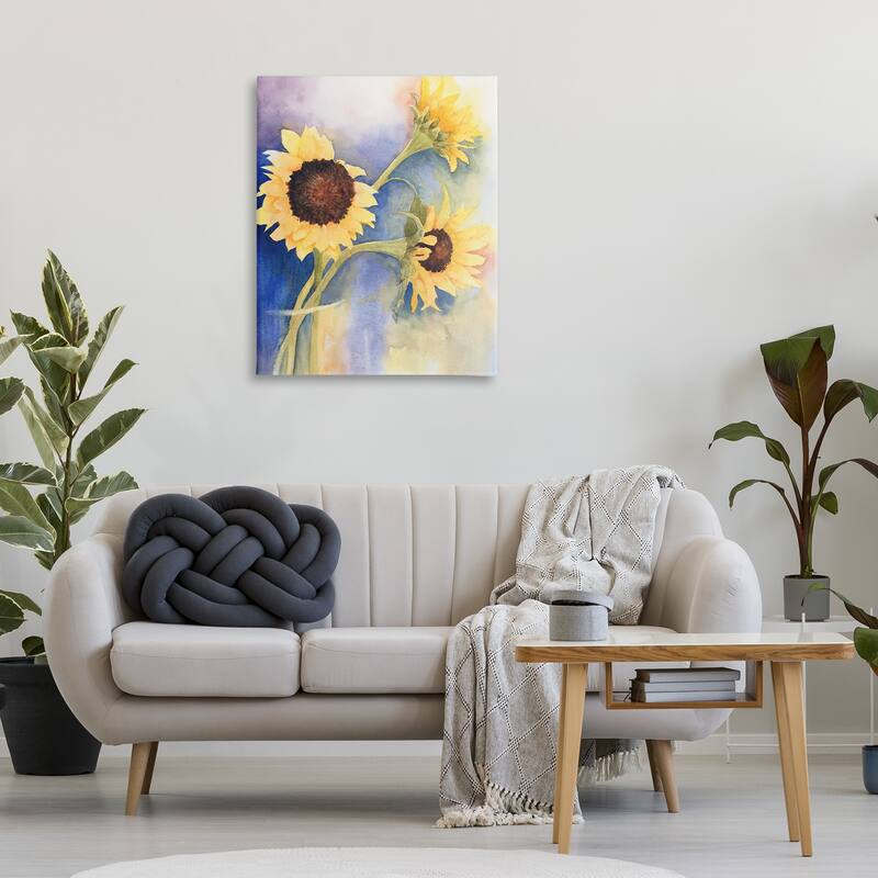 Stupell Sunflower Trio in Vase Canvas Wall Art Design By Stephanie Fielden
