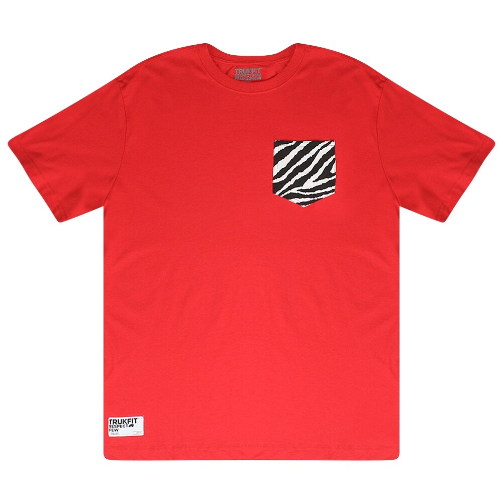 Shop Trukfit Zebra Pocket Men S Red T Shirt Overstock 17066822