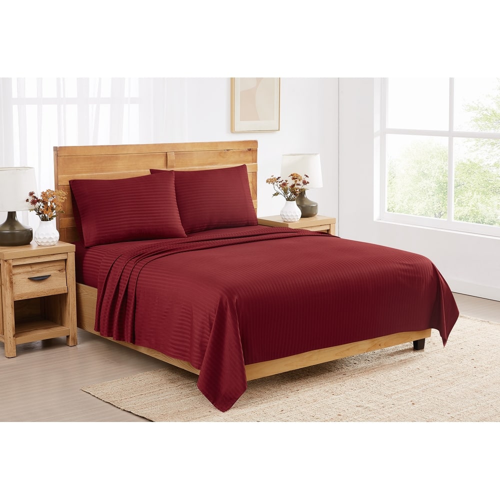 Royal Velvet Signature Dobby Stripe Sheet Set