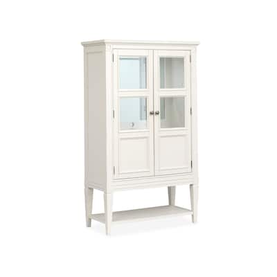 Magnussen Home Willowbrook Egg Shell White Display Cabinet - 40''W x 18''D x 66''H