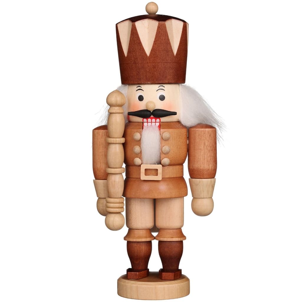 7" Free Standing Christian Ulbricht Handcrafted Wooden King Nutcracker