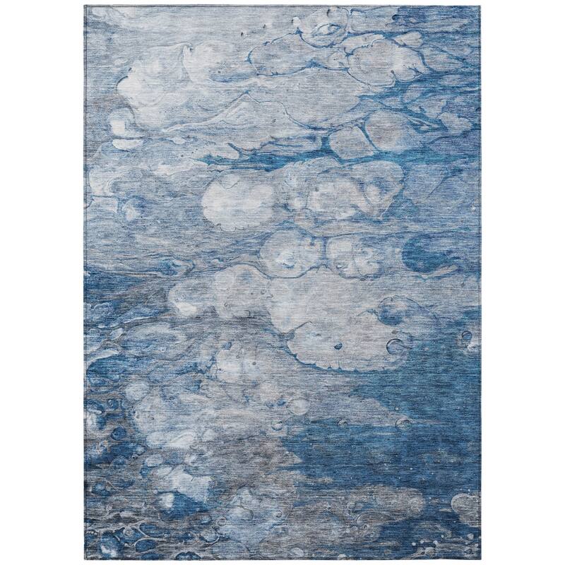HomeRoots Abstract Transitional Rectangle Outdoor Rug
