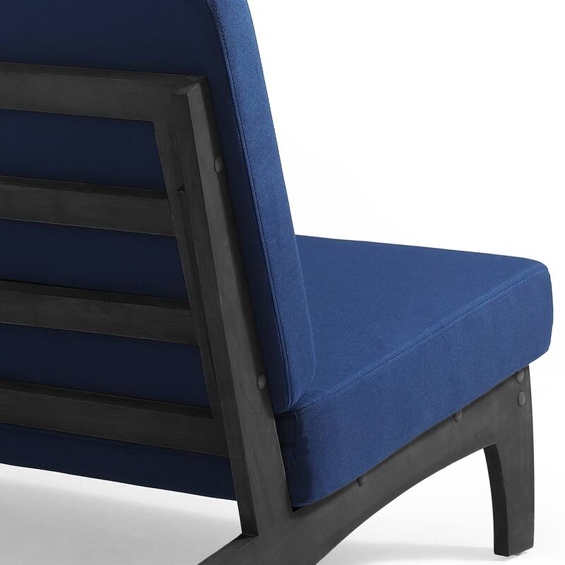 Casual Large Teak Outdoor Patio Conversation Set