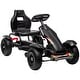 preview thumbnail 1 of 5, Kids Pedal Go Kart, Outdoor Ride on Toys with Adjustable Seat, Sharp Handling, Handbrake Black