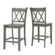 preview thumbnail 9 of 14, Elena Antique Grey Extendable Counter Height Dining Set - Double X Back by iNSPIRE Q Classic