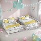 preview thumbnail 28 of 37, Full Over Full Metal Bunk Bed with Trundle, Trundle Bed