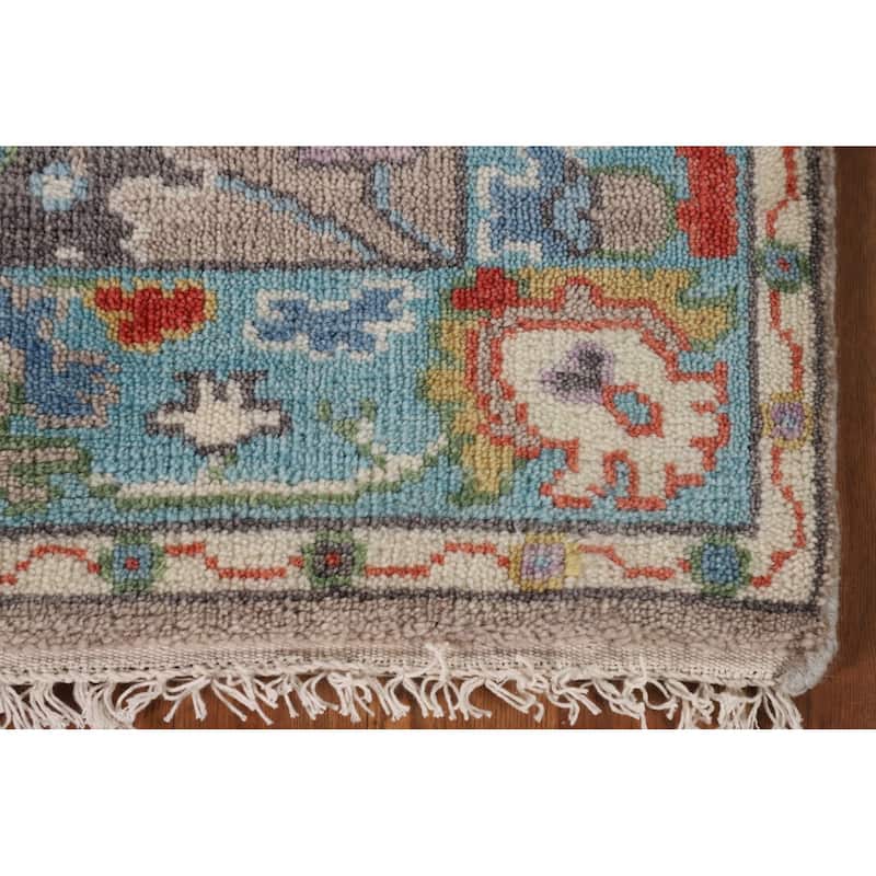 Floral Oushak Oriental Accent Rug Handmade Wool Carpet - 2'7"x 5'10"