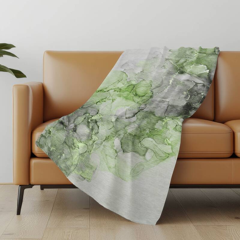 Premium Machine Washable Abstract Contemporary Sherpa Throw Blanket
