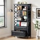 preview thumbnail 2 of 4, Tall Bookshelf with Open Sotage Shelves & 2 File Drawers