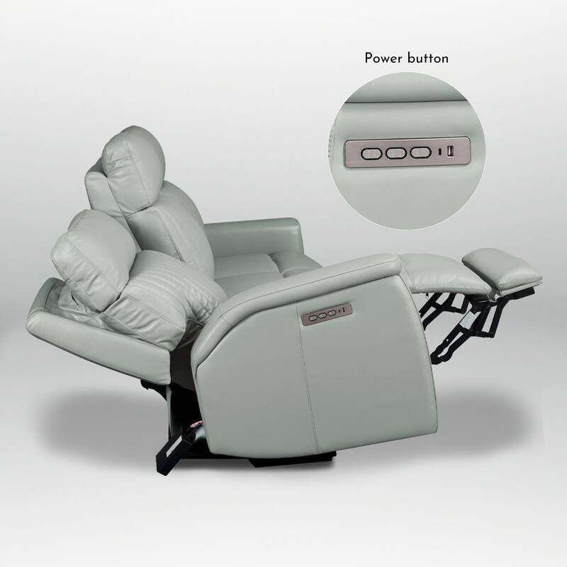 83.5'' Leather Zero Gravity Power Reclining Sofa with Power Headrest and Power Lumbar,USB&USB-C Port