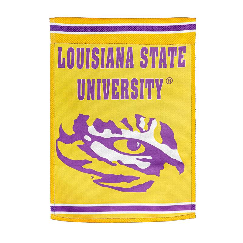 Embossed Suede Flag, House Size, Louisiana State University